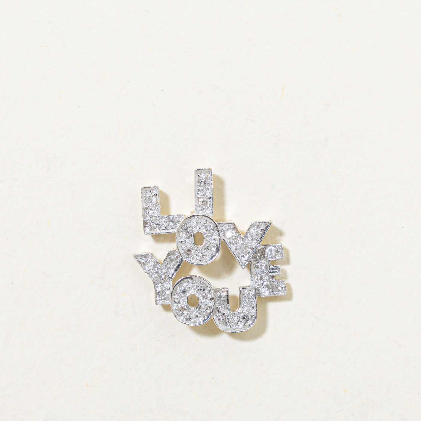 14k Diamond "I Love You" Pendant | 0.11ctw