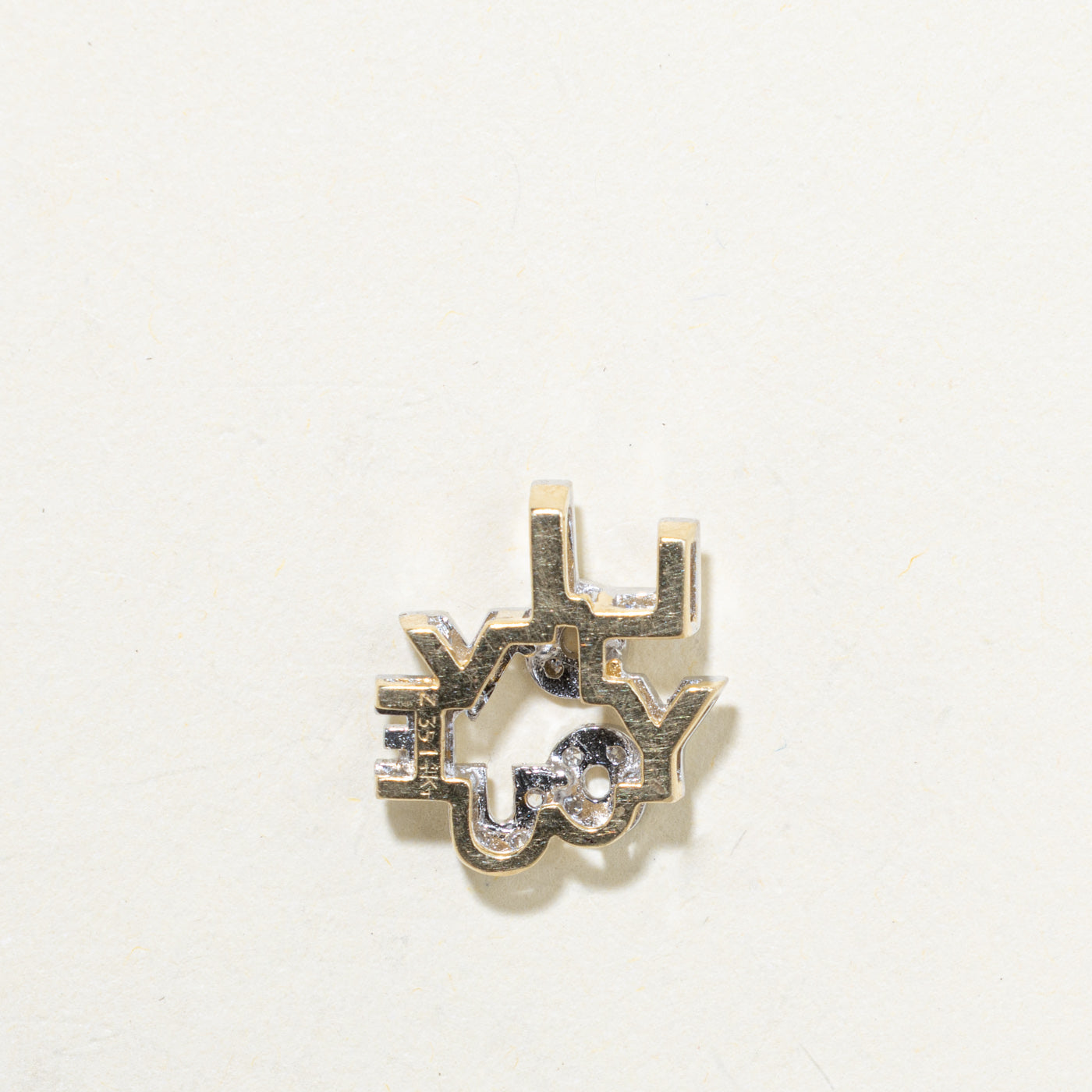14k Diamond "I Love You" Pendant | 0.11ctw