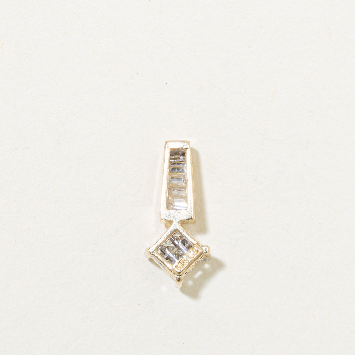 14k Diamond Cluster Geometric Pendant | 0.22ctw