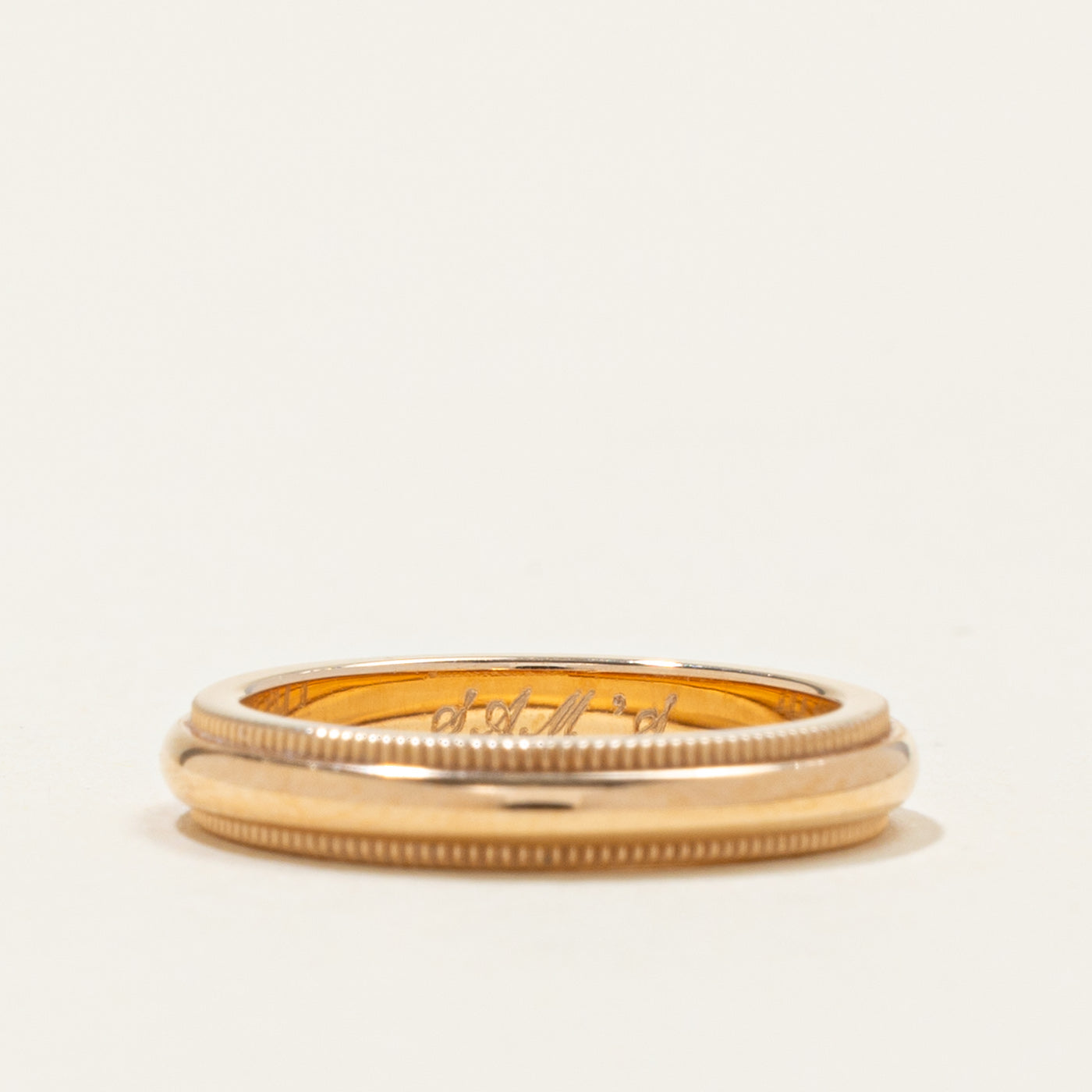 ‘Tiffany & Co’ 18k Tiffany Together Milgrain Band Ring | 3.2mm | SZ 4