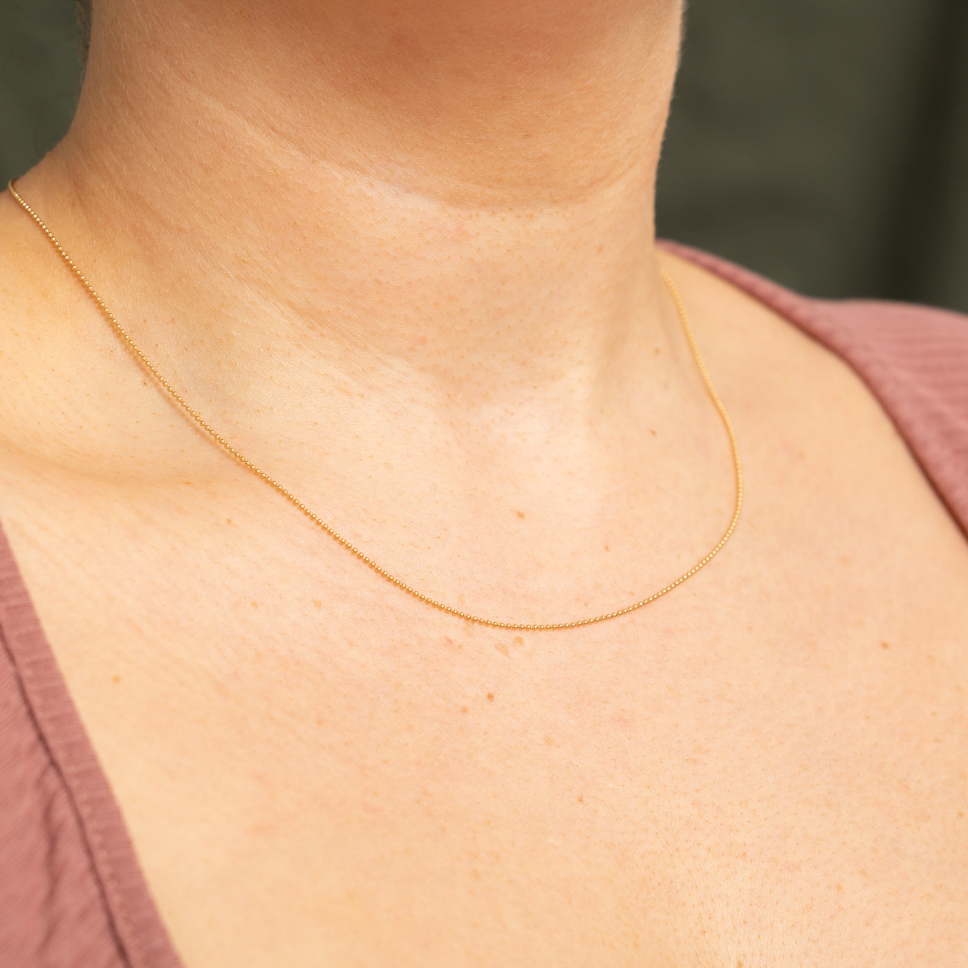 ‘Tiffany & Co’ 18k Ball Chain Necklace | 18"