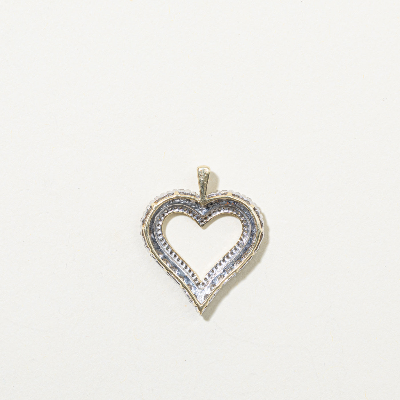 10k Diamond Heart Pendant | 0.80ctw