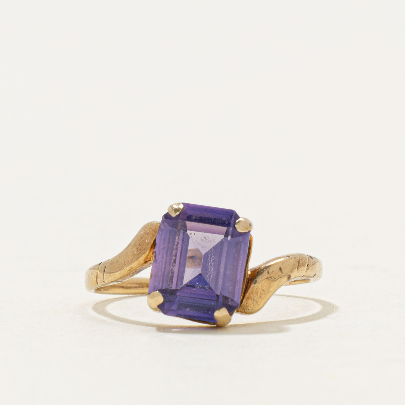 10k Synthetic Sapphire Bypass Ring | 1.60ct | SZ 5