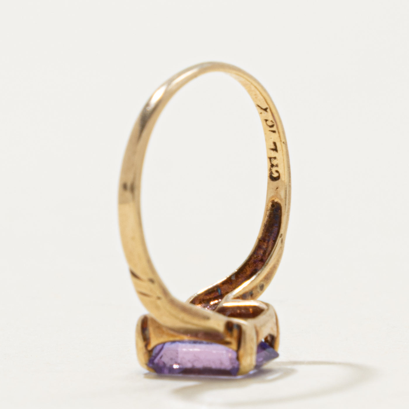 10k Synthetic Sapphire Bypass Ring | 1.60ct | SZ 5
