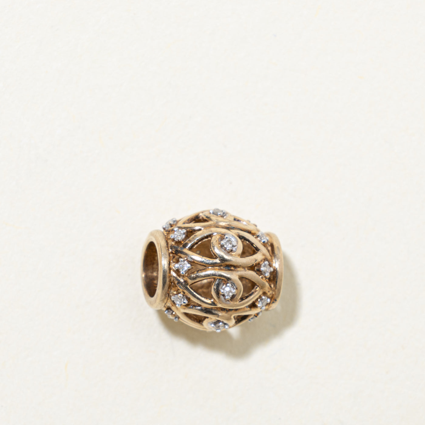 10k Diamond Openwork Charm | 0.02ctw