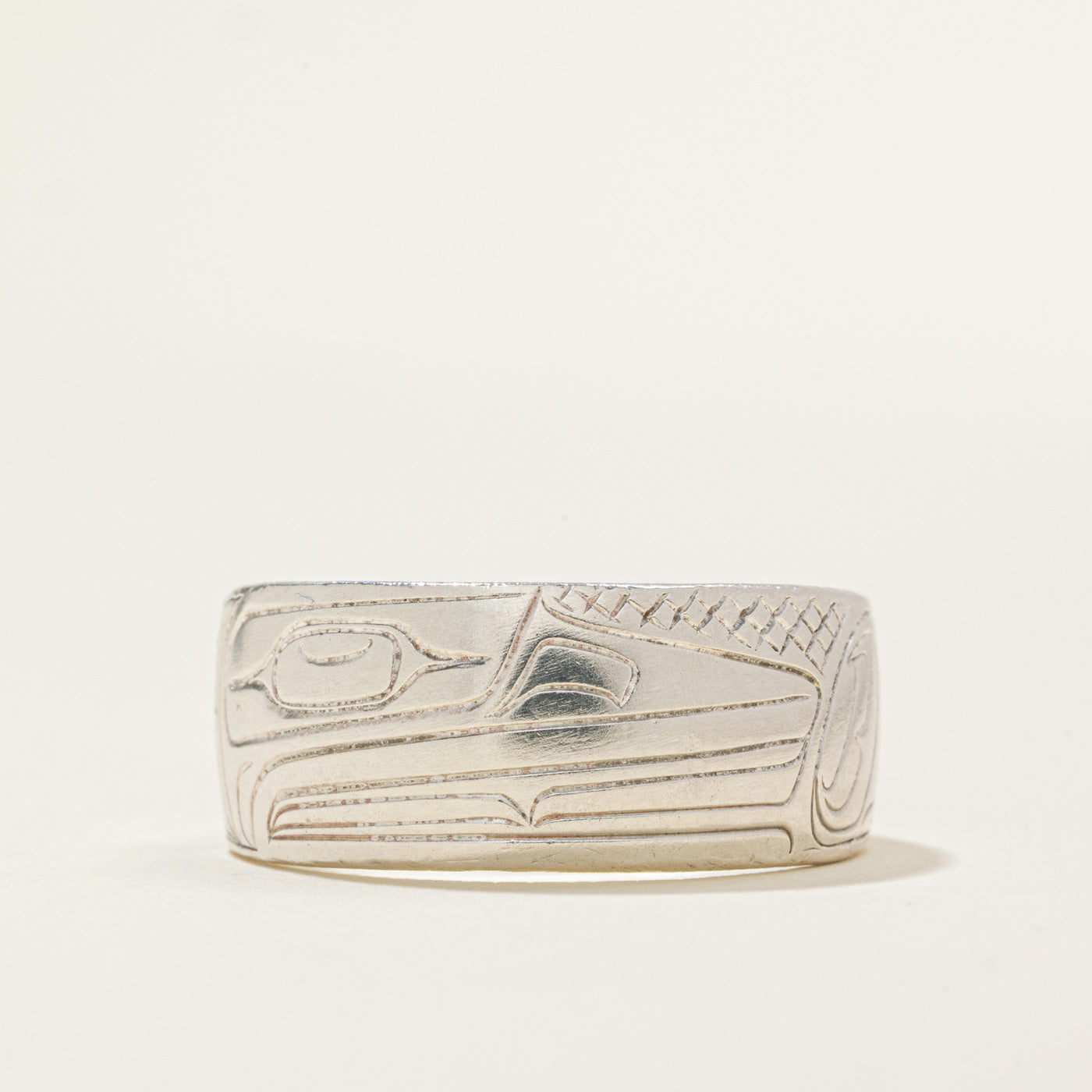 'Nancy Dawson' Sterling Silver Indigenous Carved Eagle Ring | SZ 11.5