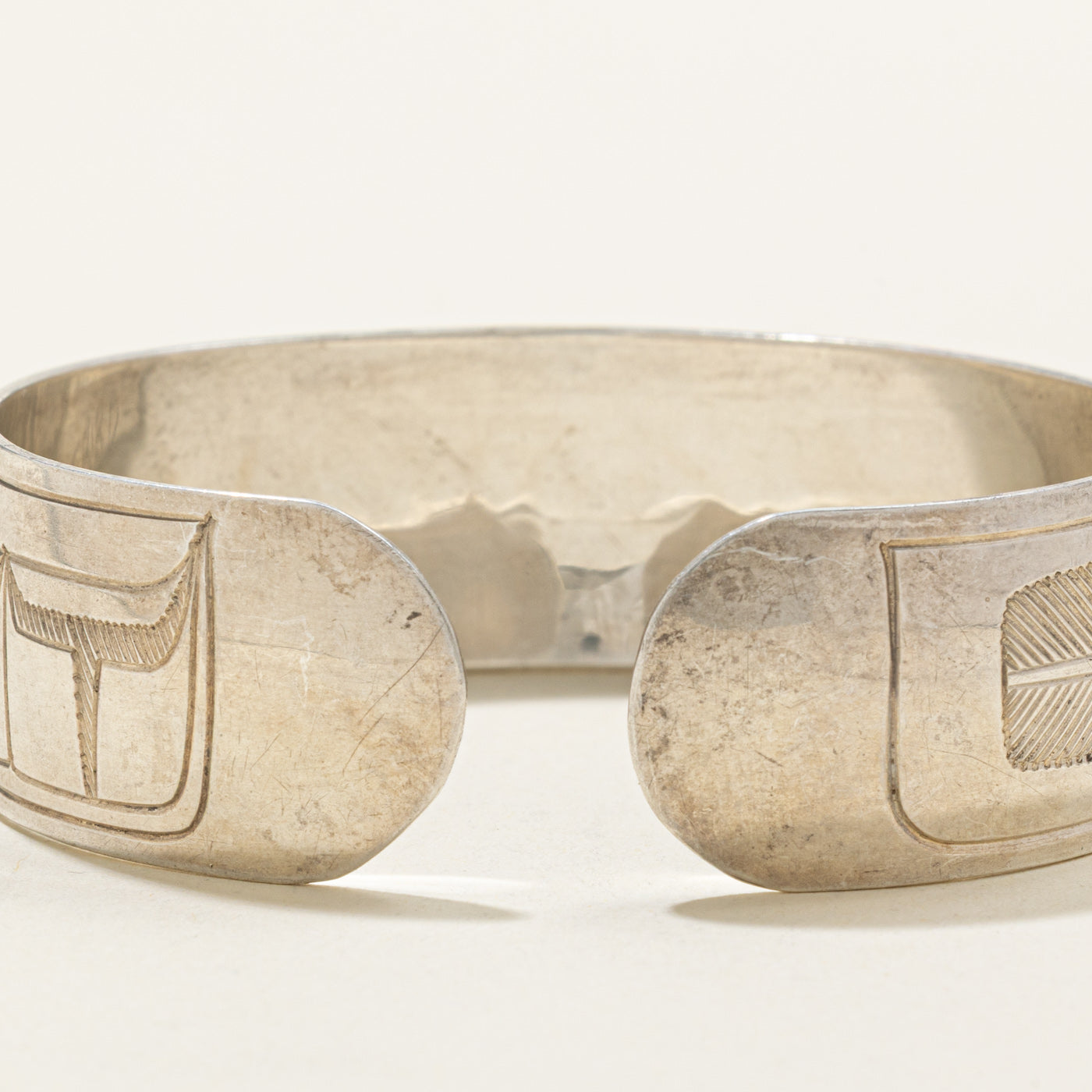 'Gilbert Pat' Sterling Silver Indigenous Carved Thunderbird Cuff | 6.5"