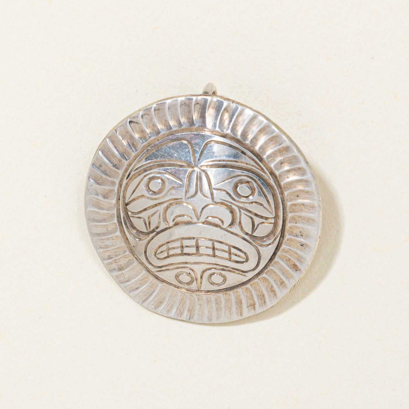 'Don Lancaster' Sterling Silver Indigenous Carved Pendant & Brooch