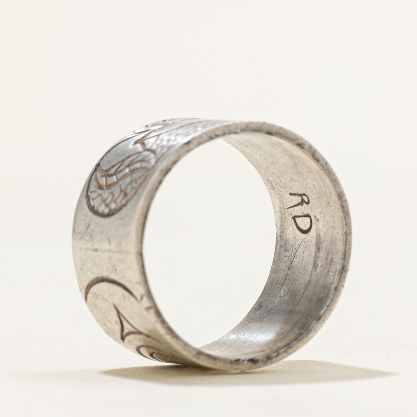 'Ray Dumont' Sterling Silver Indigenous Carved Hummingbird Ring | 10.5mm | SZ 5.5