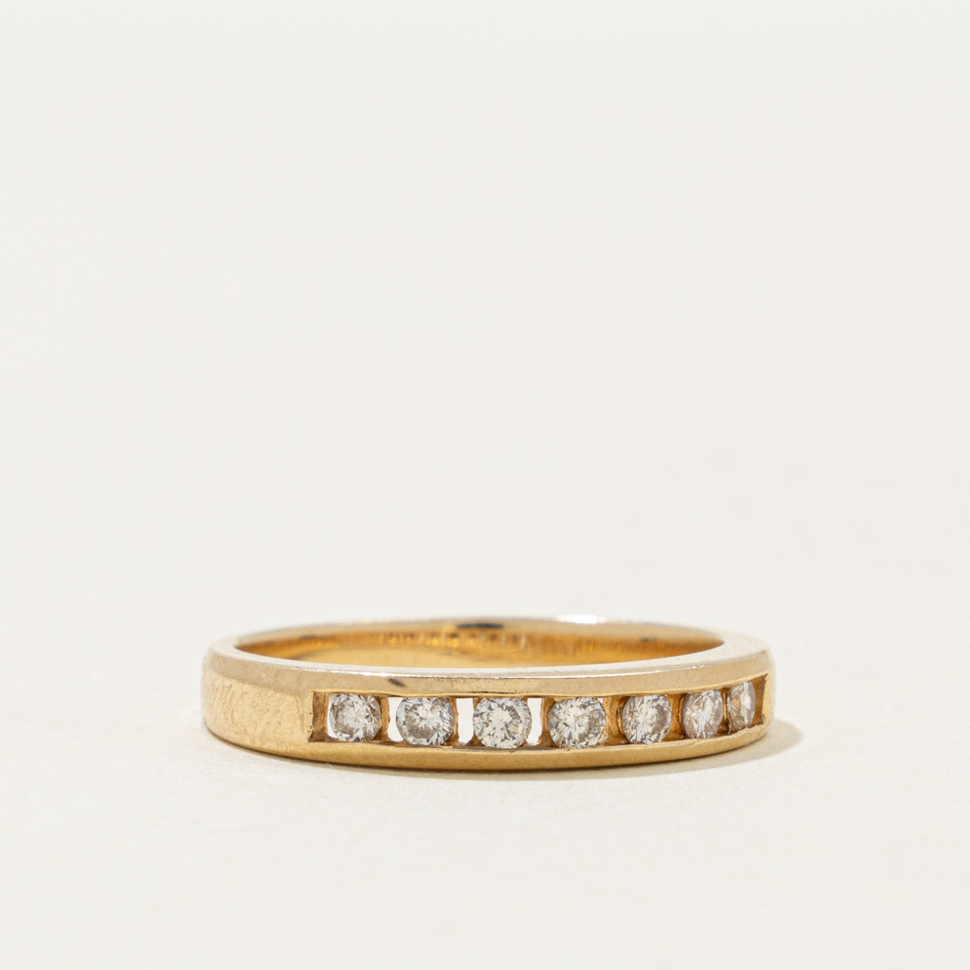 14k Channel Set Semi Eternity Diamond Band | 0.20ctw | 3.30mm | SZ 6.5