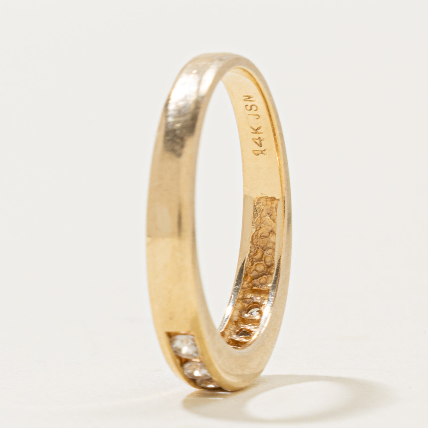 14k Channel Set Semi Eternity Diamond Band | 0.20ctw | 3.30mm | SZ 6.5