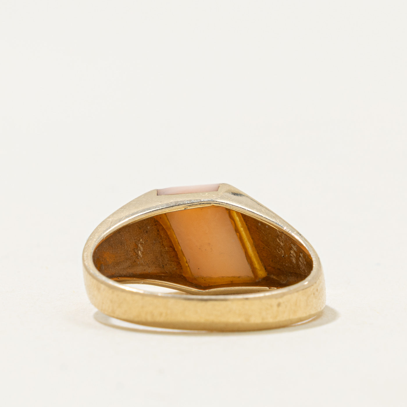 14k Coral Geometric Ring | 0.70ct | SZ 7