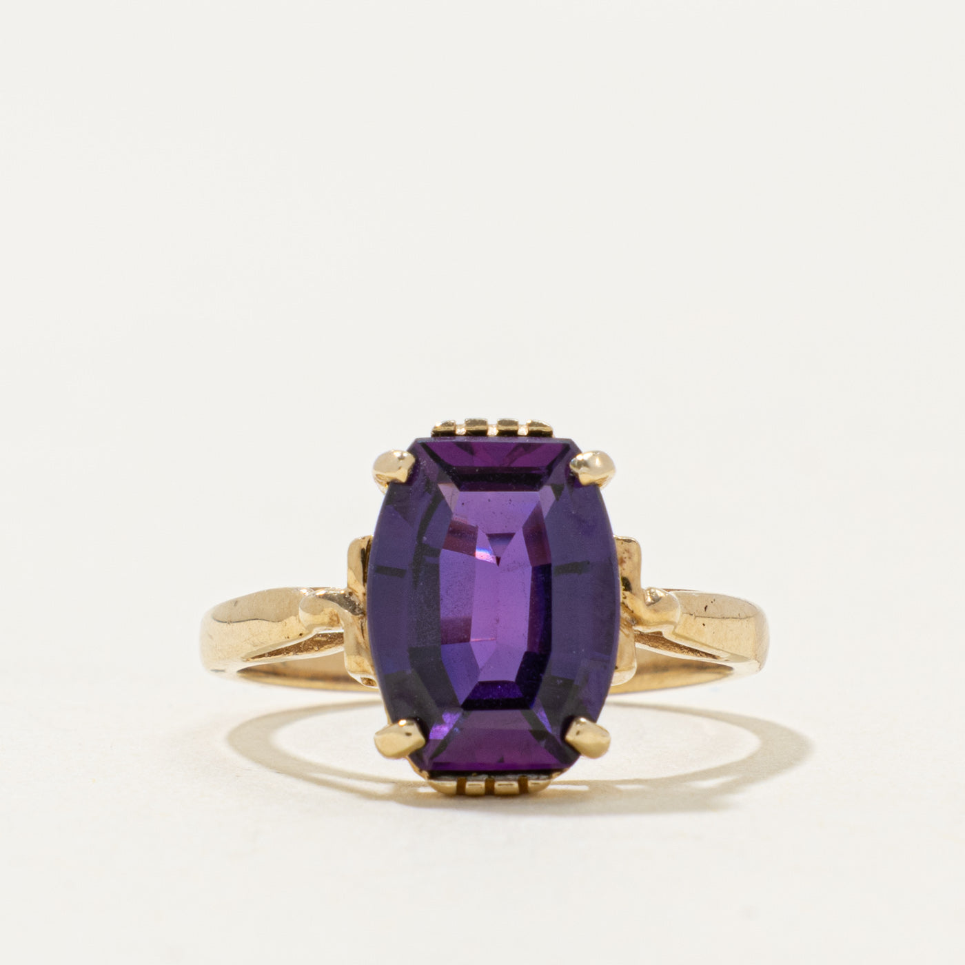 10k Solitaire Synthetic Sapphire Ring | 3.00ct | SZ 6.25