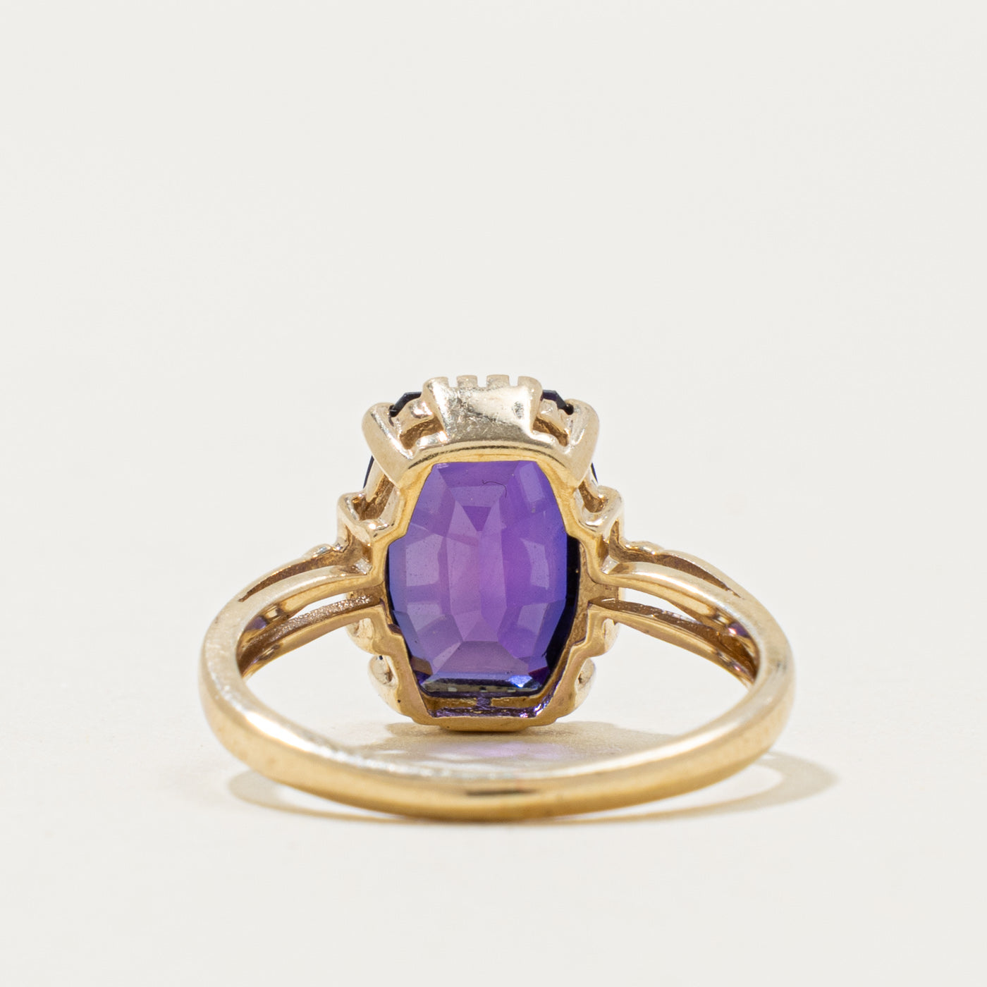 10k Solitaire Synthetic Sapphire Ring | 3.00ct | SZ 6.25