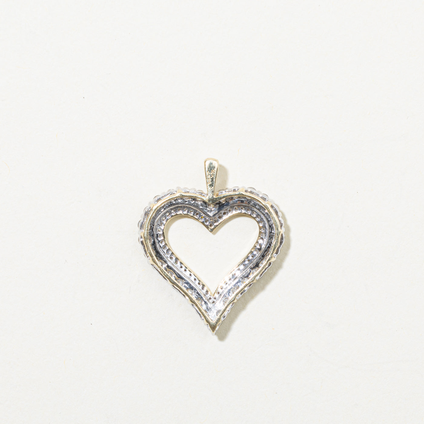 10k Diamond Heart Pendant | 0.80ctw