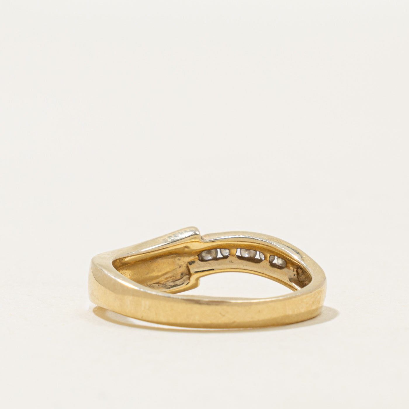 14k Mother of Pearl Inlay & Diamond Ring | 0.15ctw, 0.10ctw | SZ 7.25