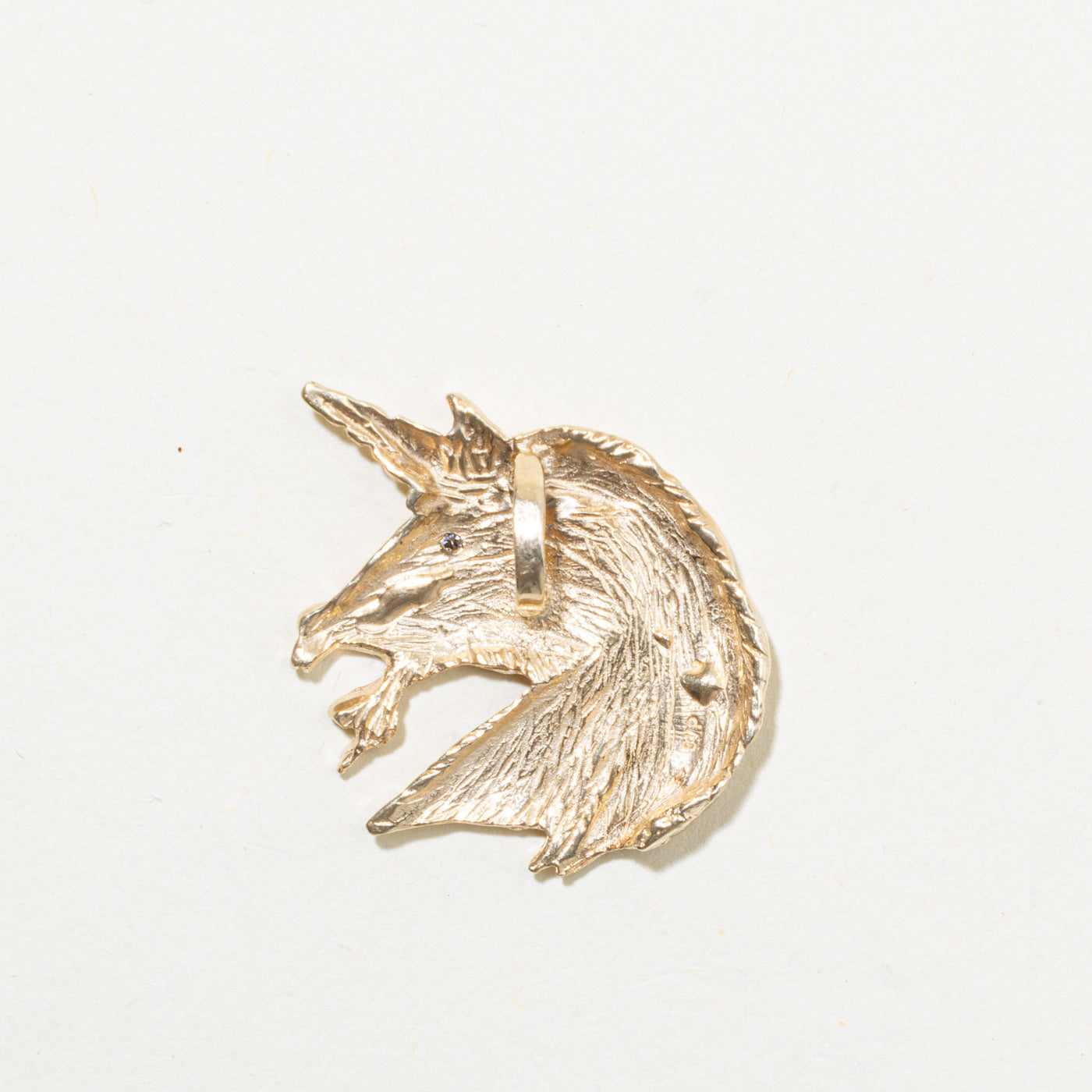 10k Diamond Unicorn Pendant | 0.01ctw