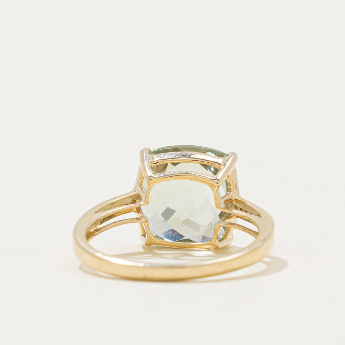 ‘Effy’ 14k Prasiolite & Diamond Ring | 4.00ct, 0.02ctw | SZ 7.25