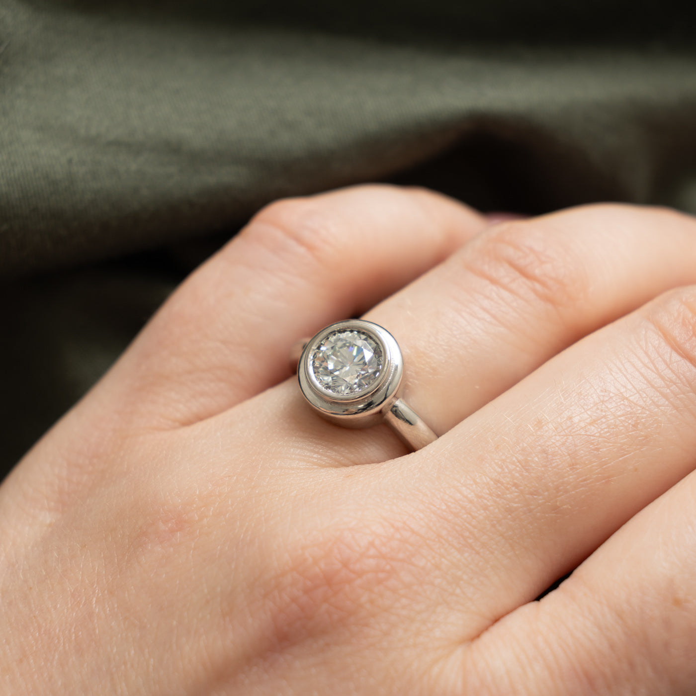 '100 Ways' Platinum Bezel Set Solitaire Diamond Ring | 1.31ct VVS1 I Ex | SZ 5.75