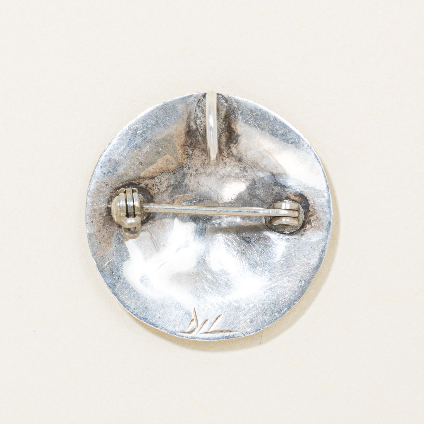 'Don Lancaster' Sterling Silver Indigenous Carved Pendant & Brooch