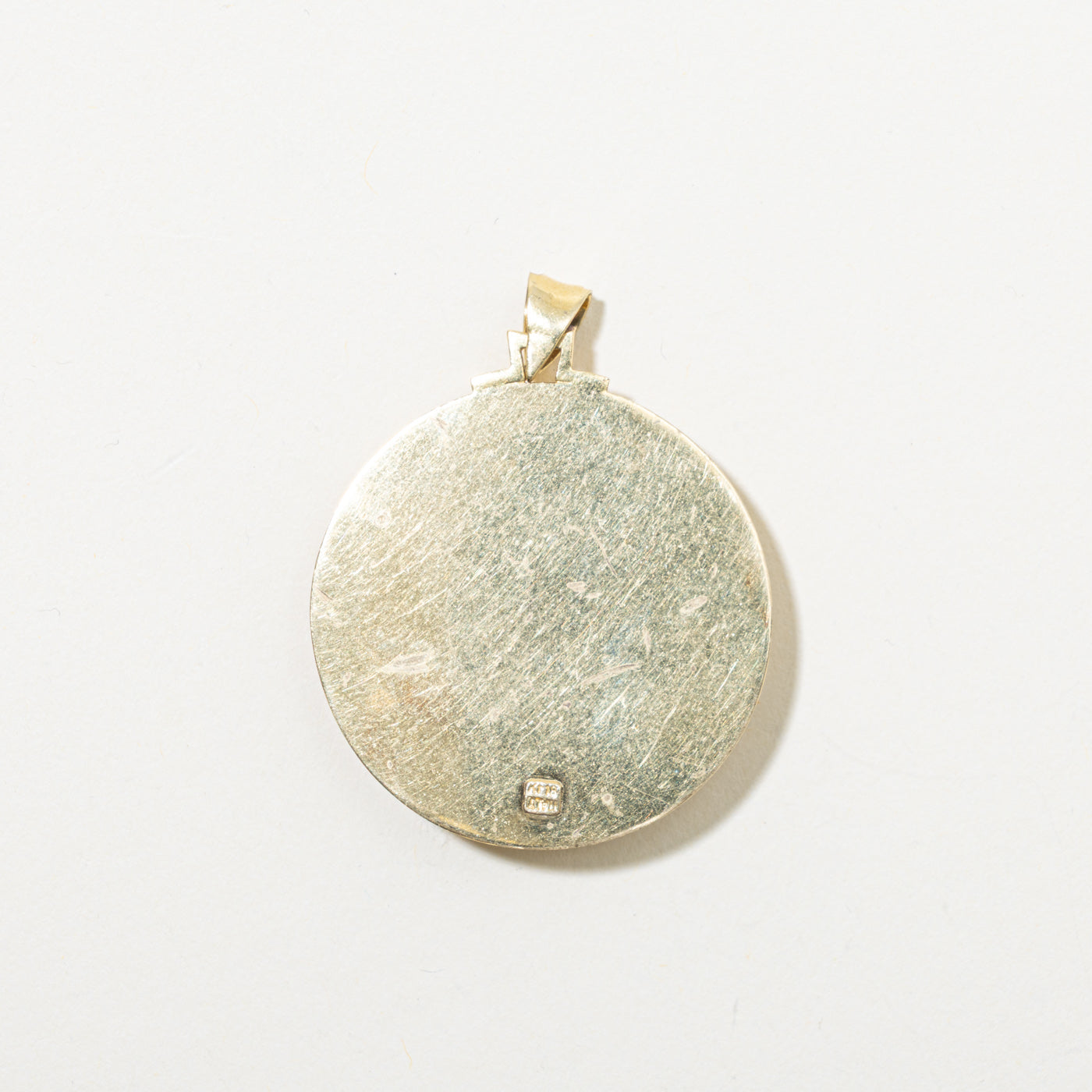 18k Diamond Face Medallion Pendant | 0.09ctw