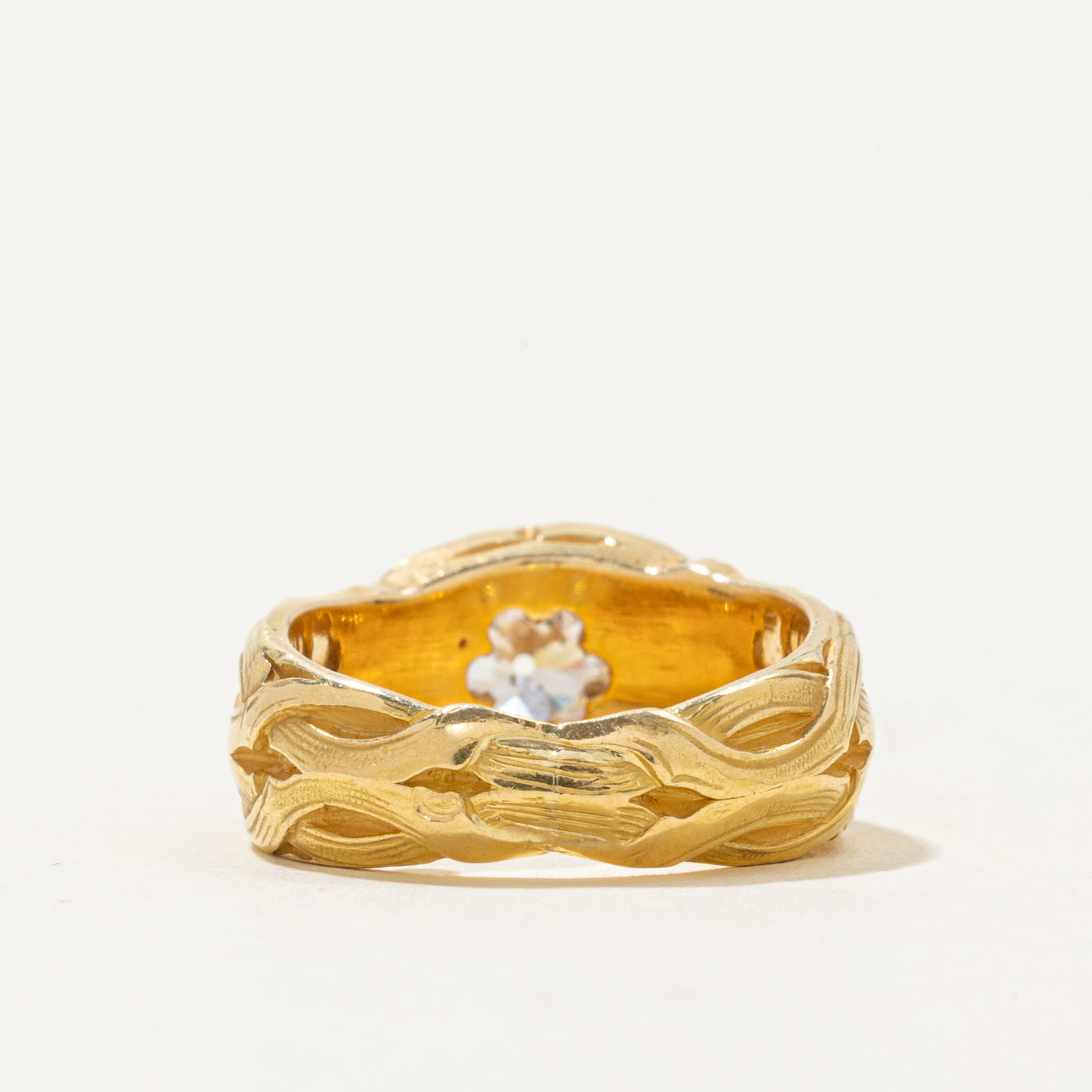 Art Nouveau Old European Diamond Openwork Ring | 0.88ct SI2 I/J | SZ 5.25