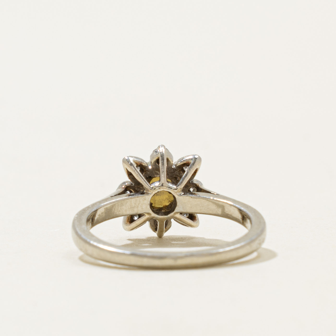 14k Chrysoberyl & Diamond Floral Ring | 0.90ct, 0.10ctw | SZ 4.5