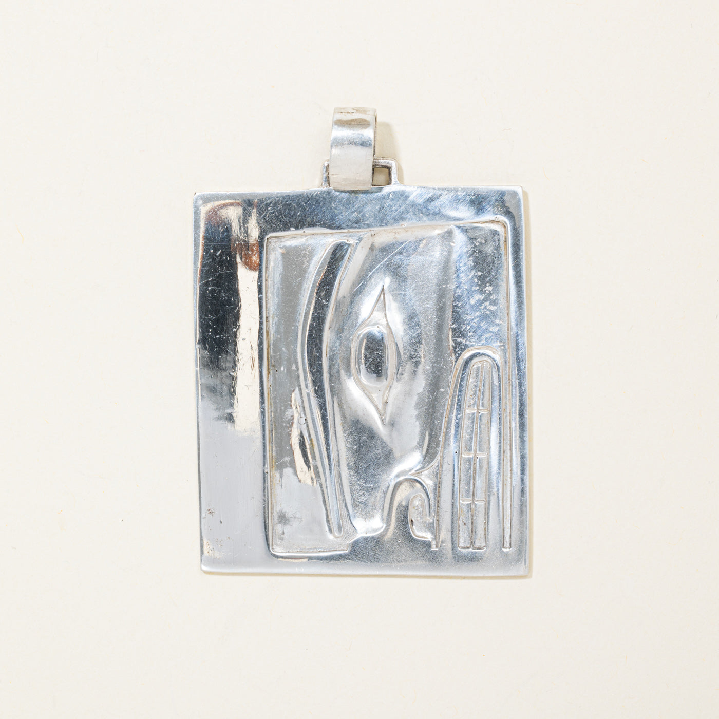 'Alano Edzerza' Sterling Silver Indigenous Orca Pendant