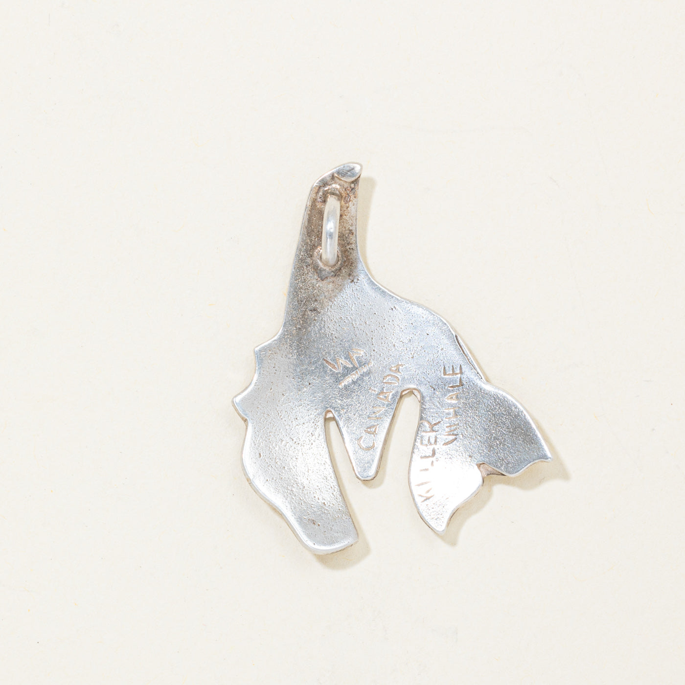 Sterling Silver Indigenous Orca Pendant