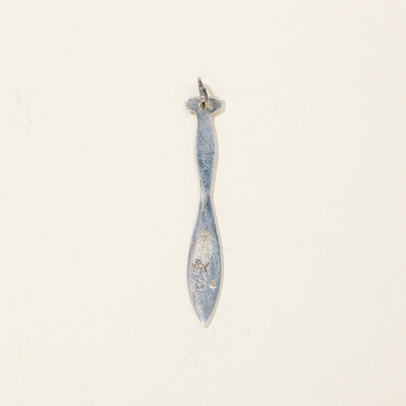 Sterling Silver Indigenous Carved Paddle Pendant