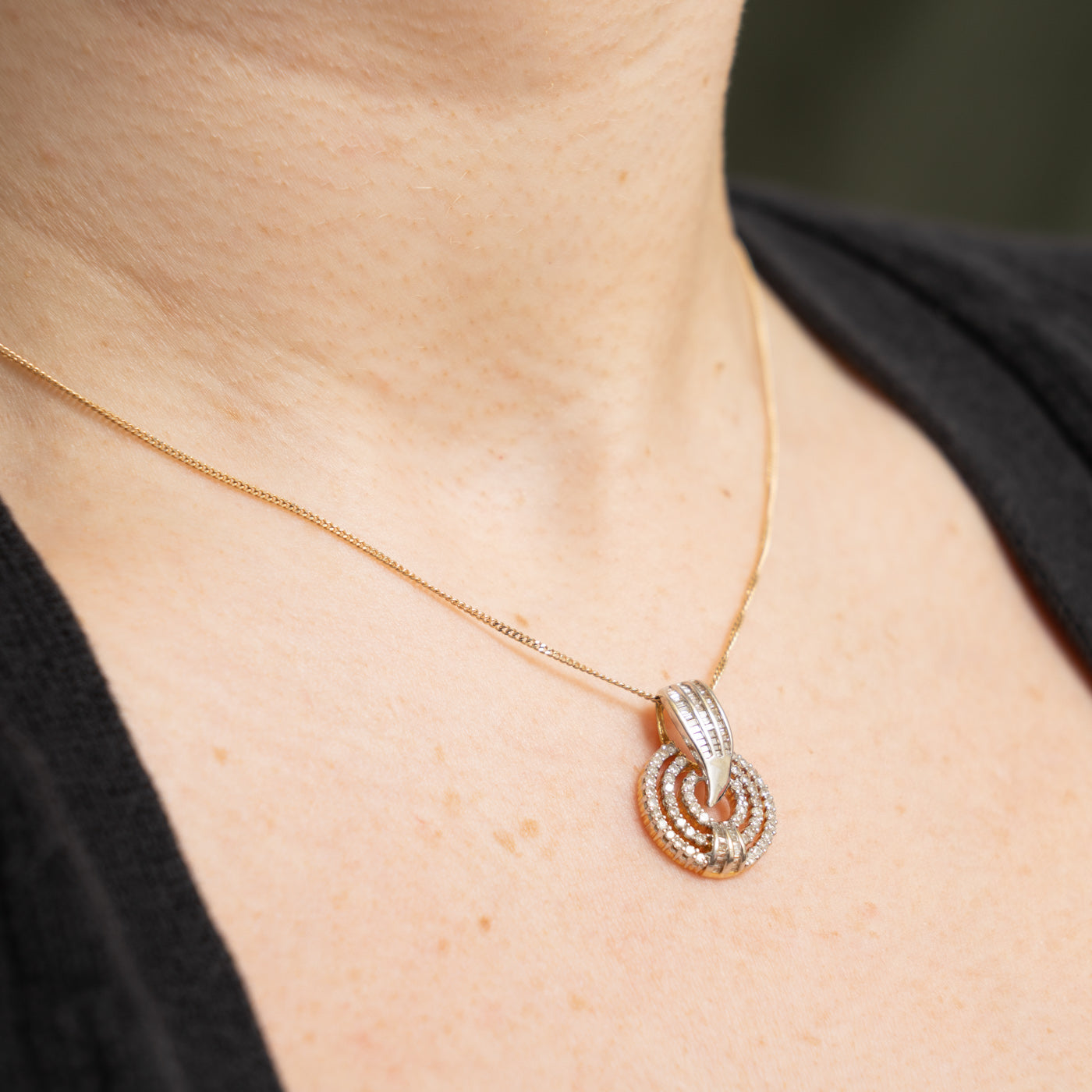 14k Diamond Geometric Pendant | 0.78ctw