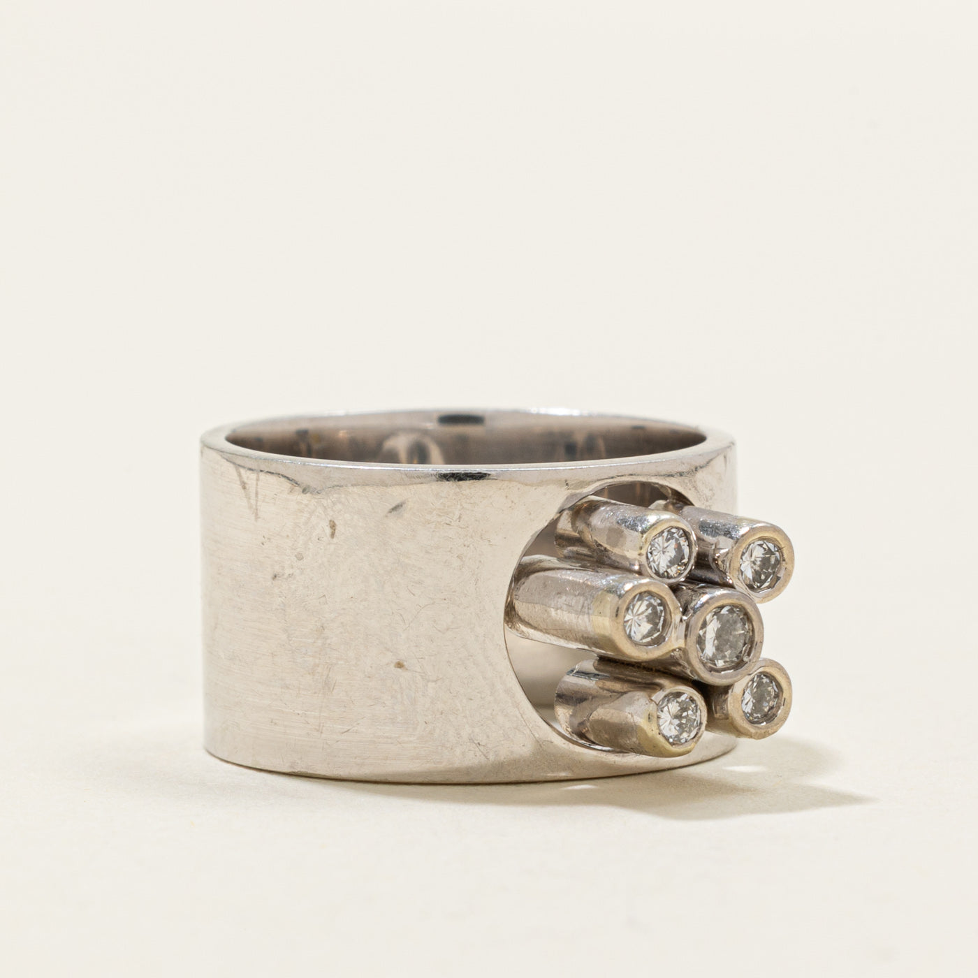 ‘Stittgen’ 18k Diamond Cluster Chunky Ring | 0.17ctw | SZ 7