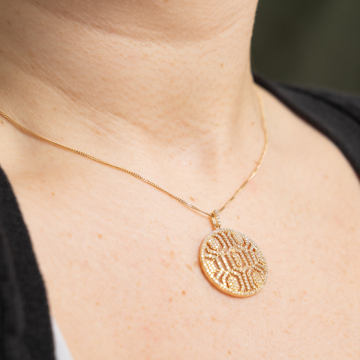 'Effy' 14k D'Oro Diamond Maze Pendant | 0.25ctw