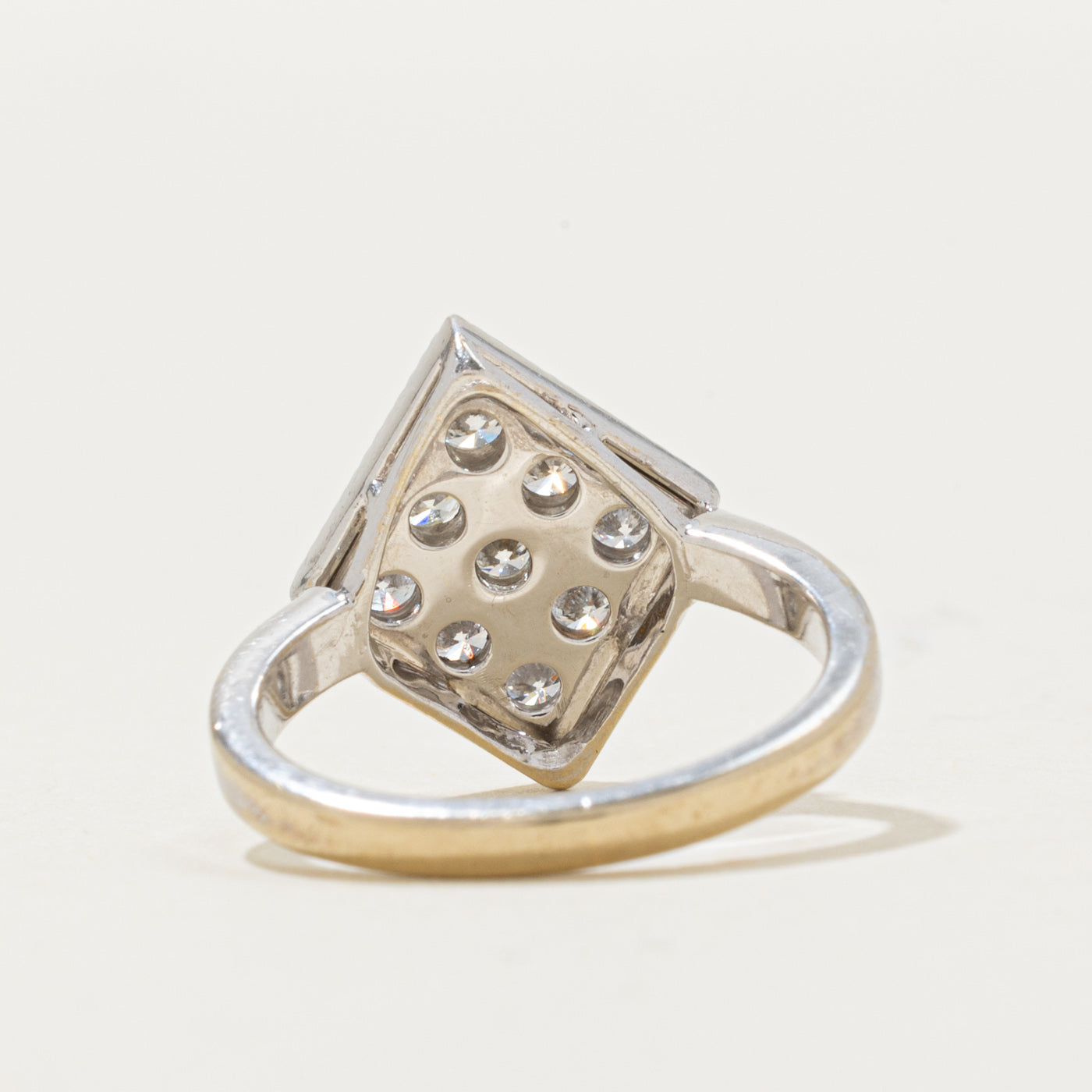 14k Diamond Grid Navette Ring | 0.77ctw | SZ 5.75