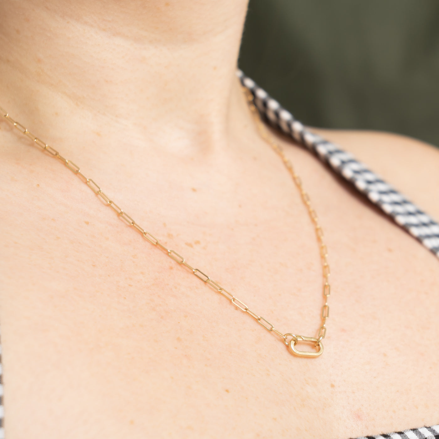 '100 Ways' 14k Yellow Gold Paperclip Charm Necklace | 21"