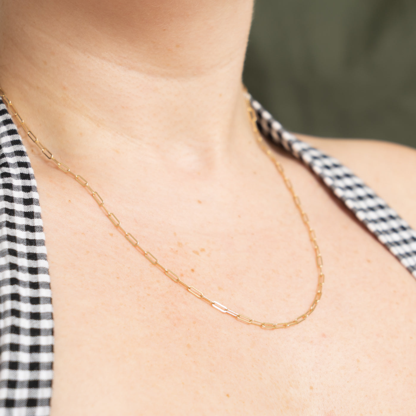 '100 Ways' 14k Yellow Gold Paperclip Charm Necklace | 21"