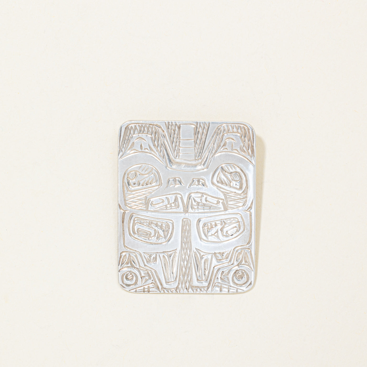 Sterling Silver Indigenous Carved Haida Eagle Pendant