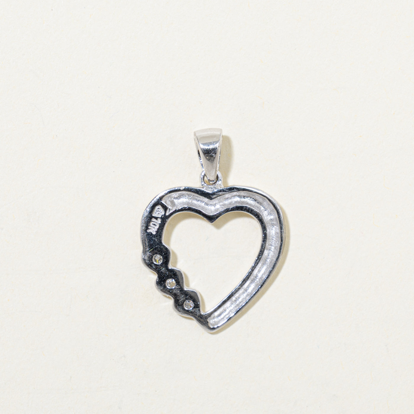 10k Diamond Accented Heart Pendant | 0.06ctw