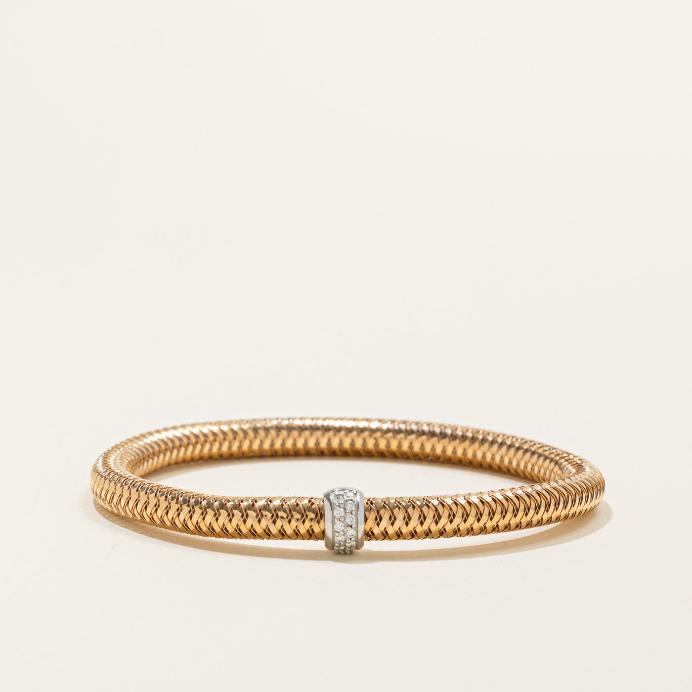 'Roberto Coin' 18k Primavera Ruby & Diamond Station Flexible Bracelet | 0.33ctw, 0.02ct | 6.5"