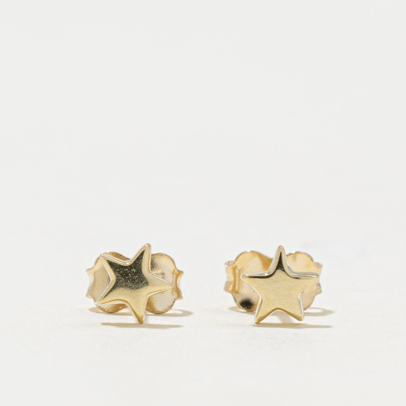 '100 Ways' 10k Yellow Gold Star Studs