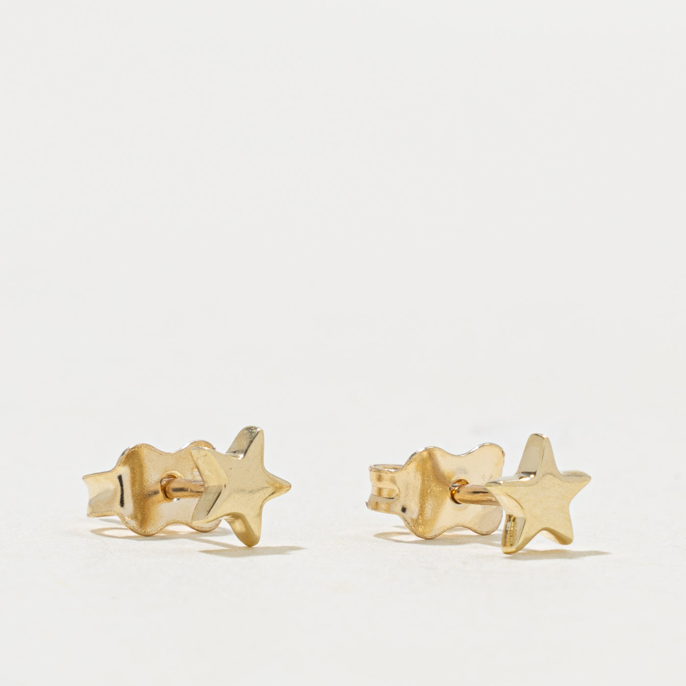 '100 Ways' 10k Yellow Gold Star Studs