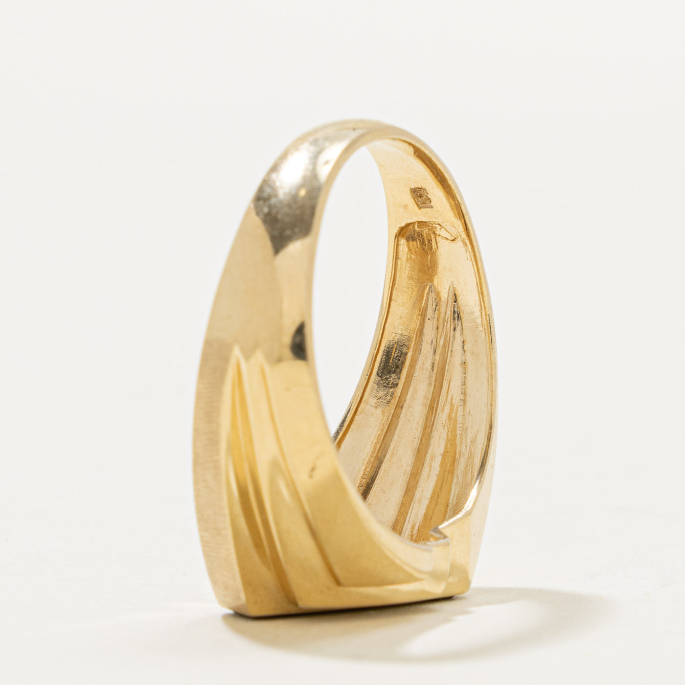 10k Onyx & Diamond Geometric Ring | 0.30ct, 0.01ctw | SZ 11.25
