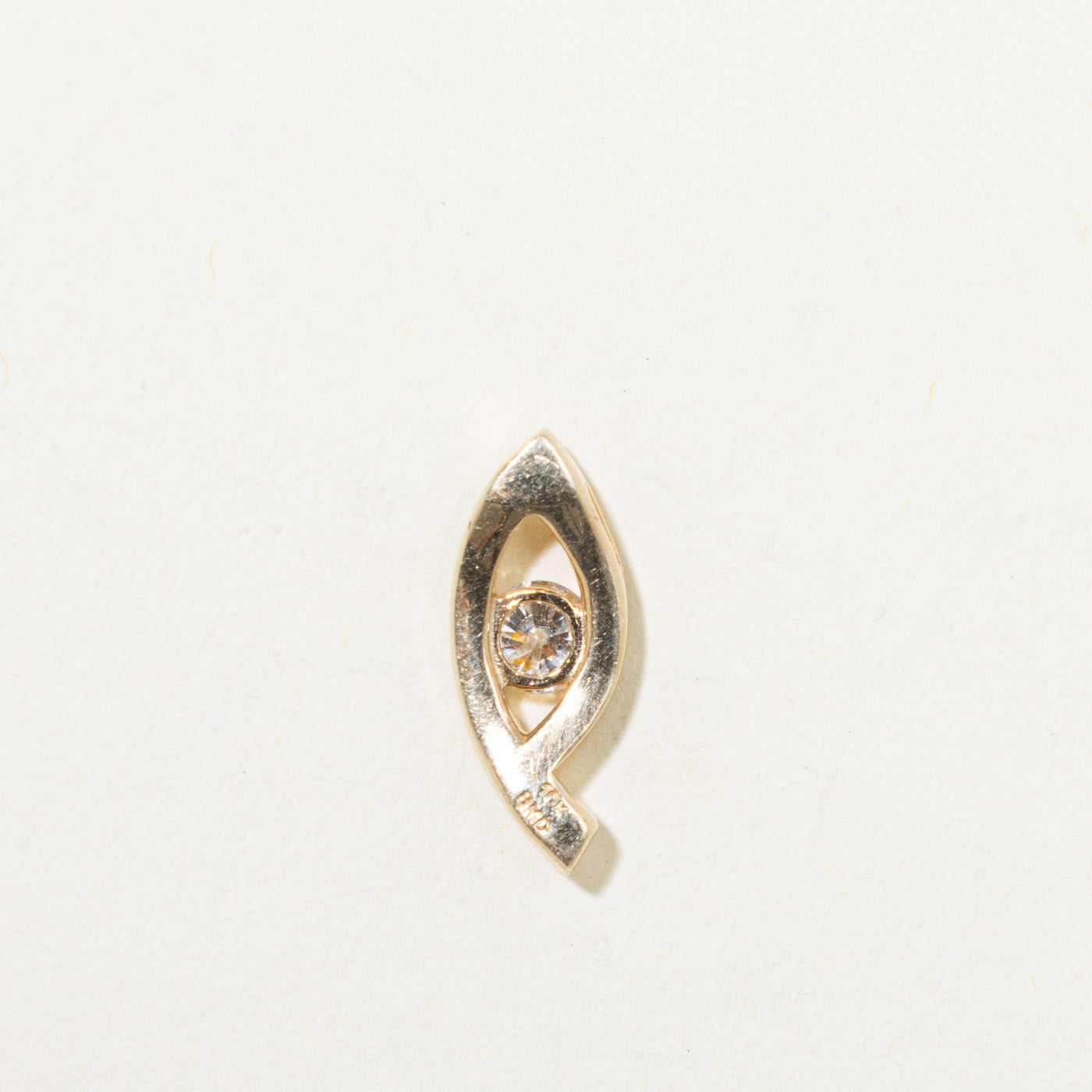 10k Tension Set Diamond Geometric Pendant | 0.34ct