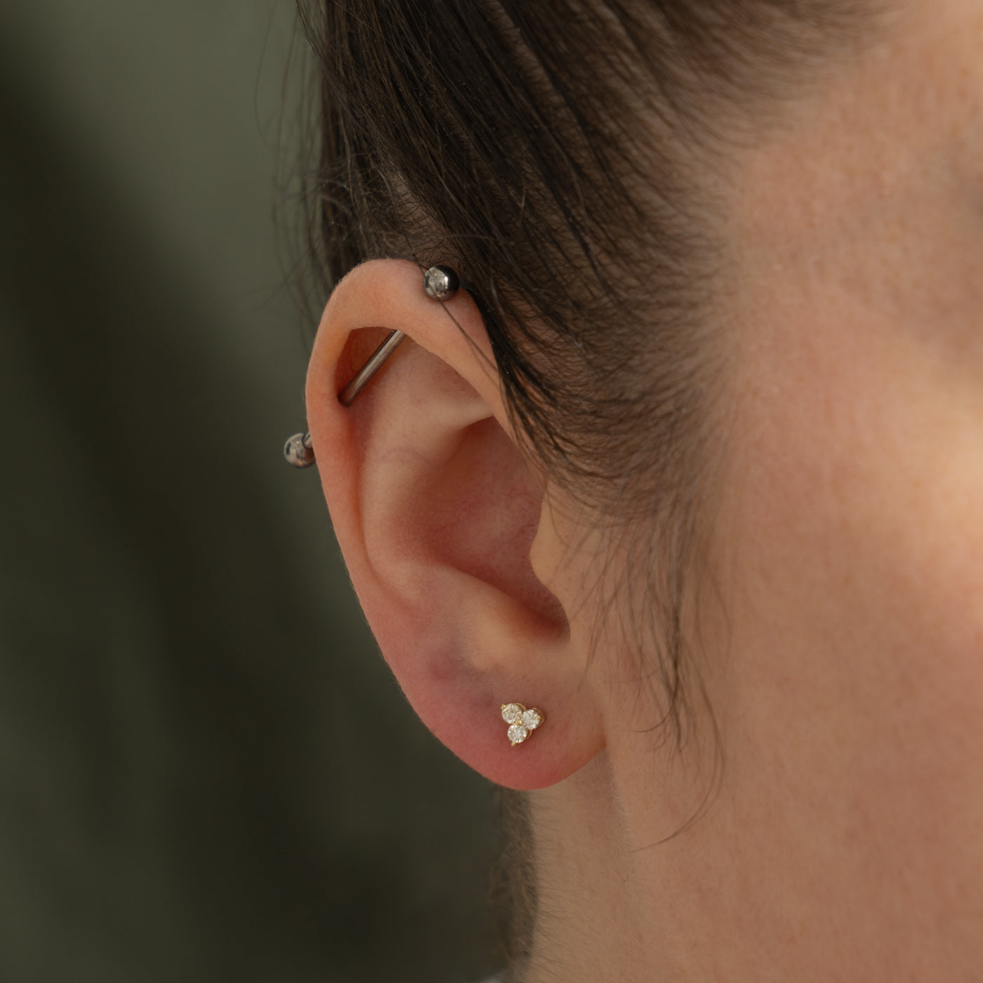 '100 Ways' 14k Yellow Gold Diamond Trio Studs | 0.25ctw