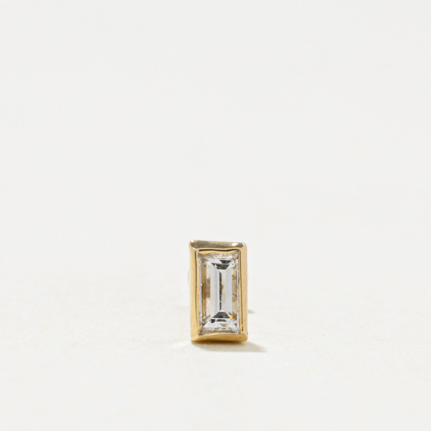 '100 Ways'  14k Yellow Gold Diamond Press Fit Earring | 0.10ct | 6mm