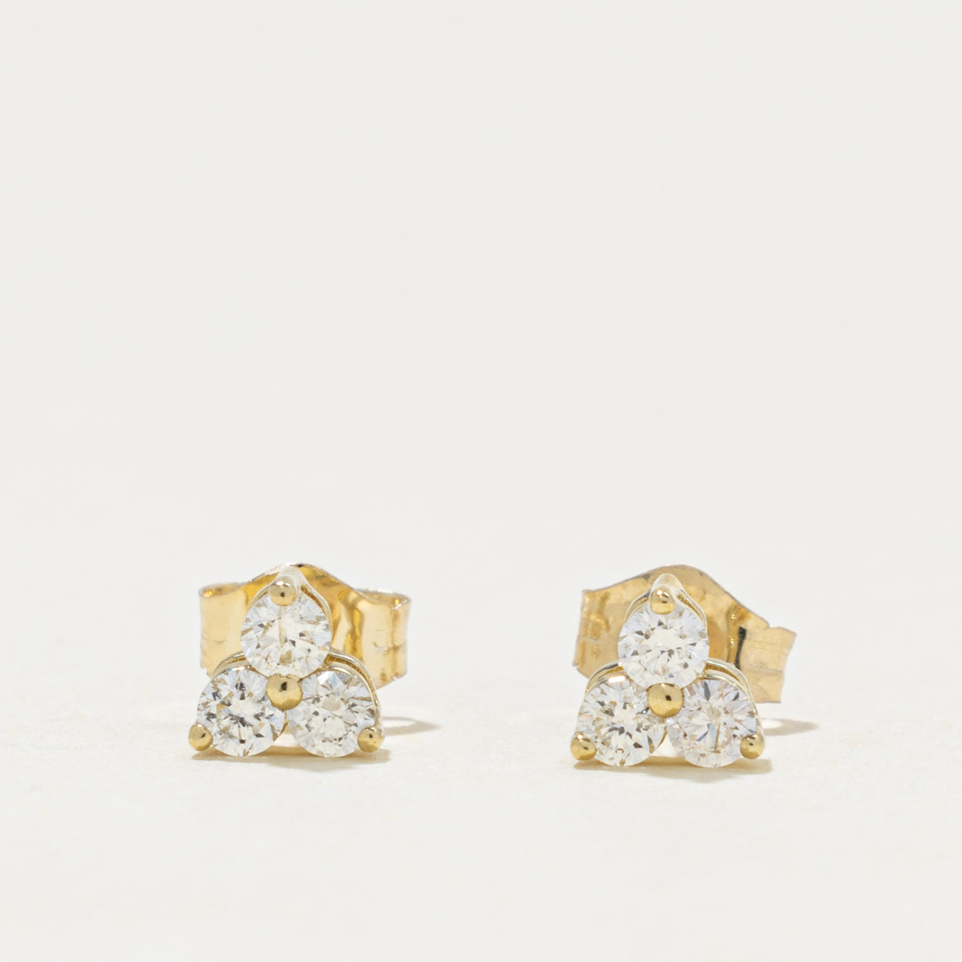 '100 Ways' 14k Yellow Gold Diamond Trio Studs | 0.25ctw