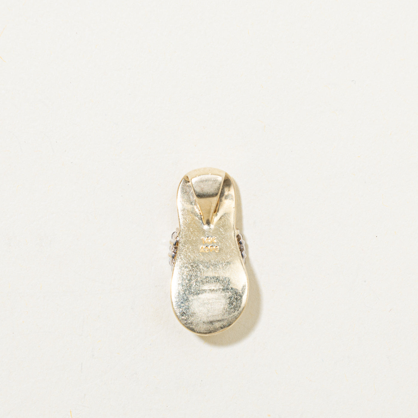 14k Diamond Sandal Pendant | 0.11ctw