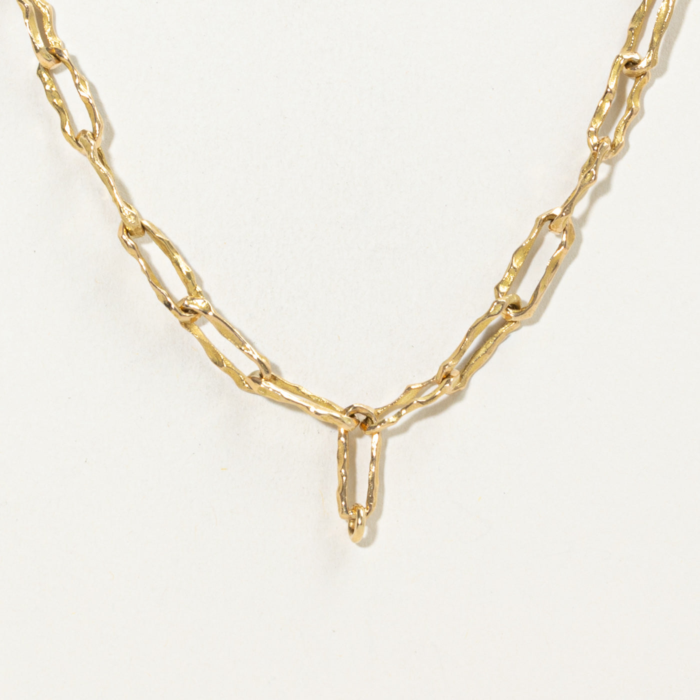 ‘Cavelti’ 18k Chain Textured Necklace | 24"