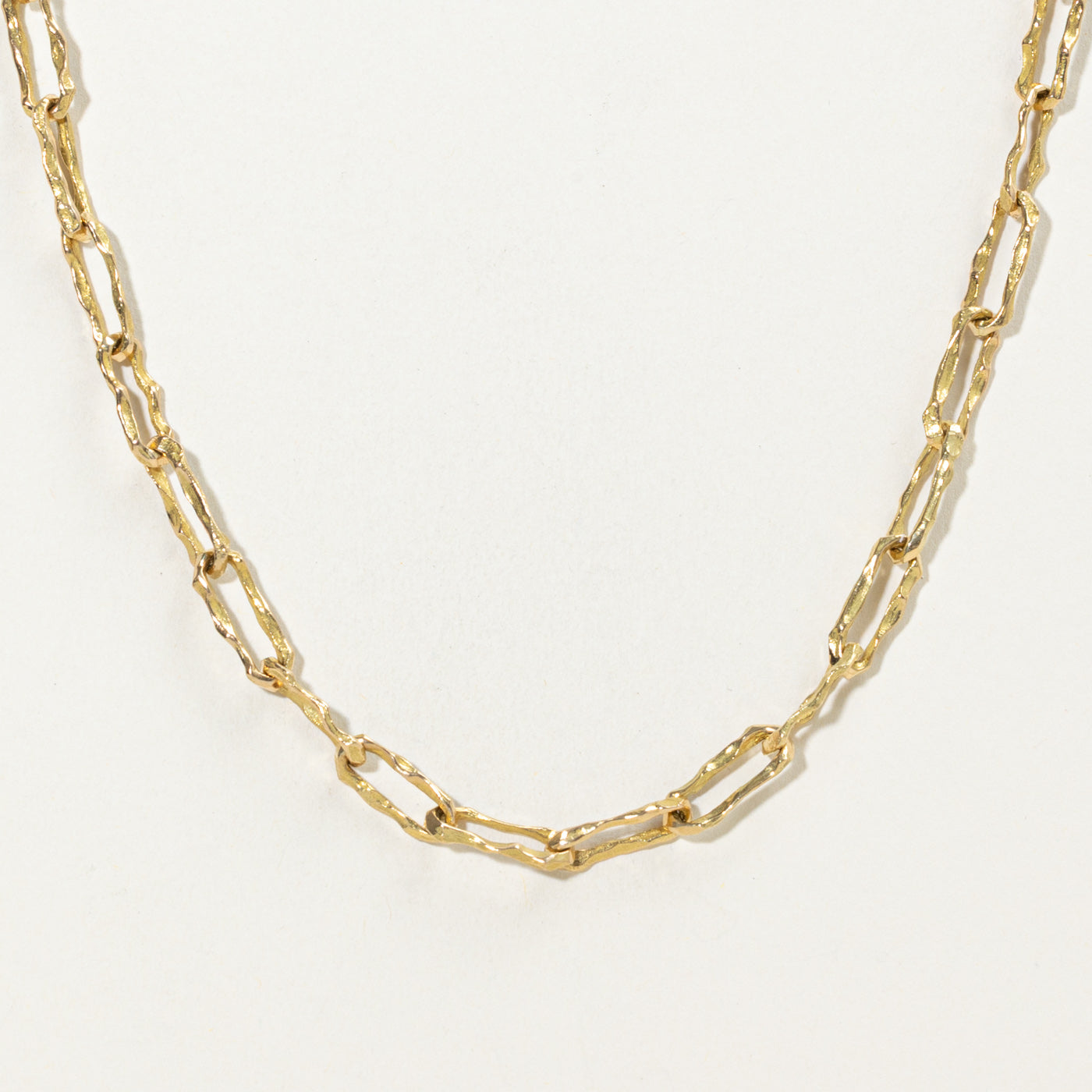 ‘Cavelti’ 18k Chain Textured Necklace | 24"