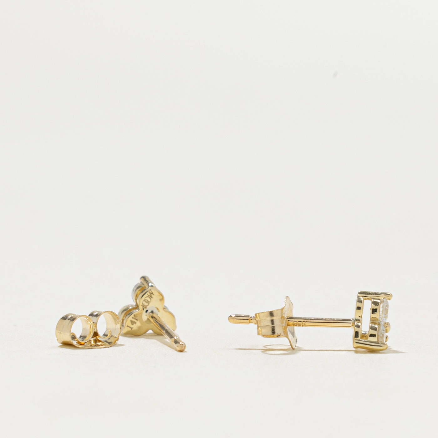 '100 Ways' 14k Yellow Gold Diamond Trio Studs | 0.25ctw